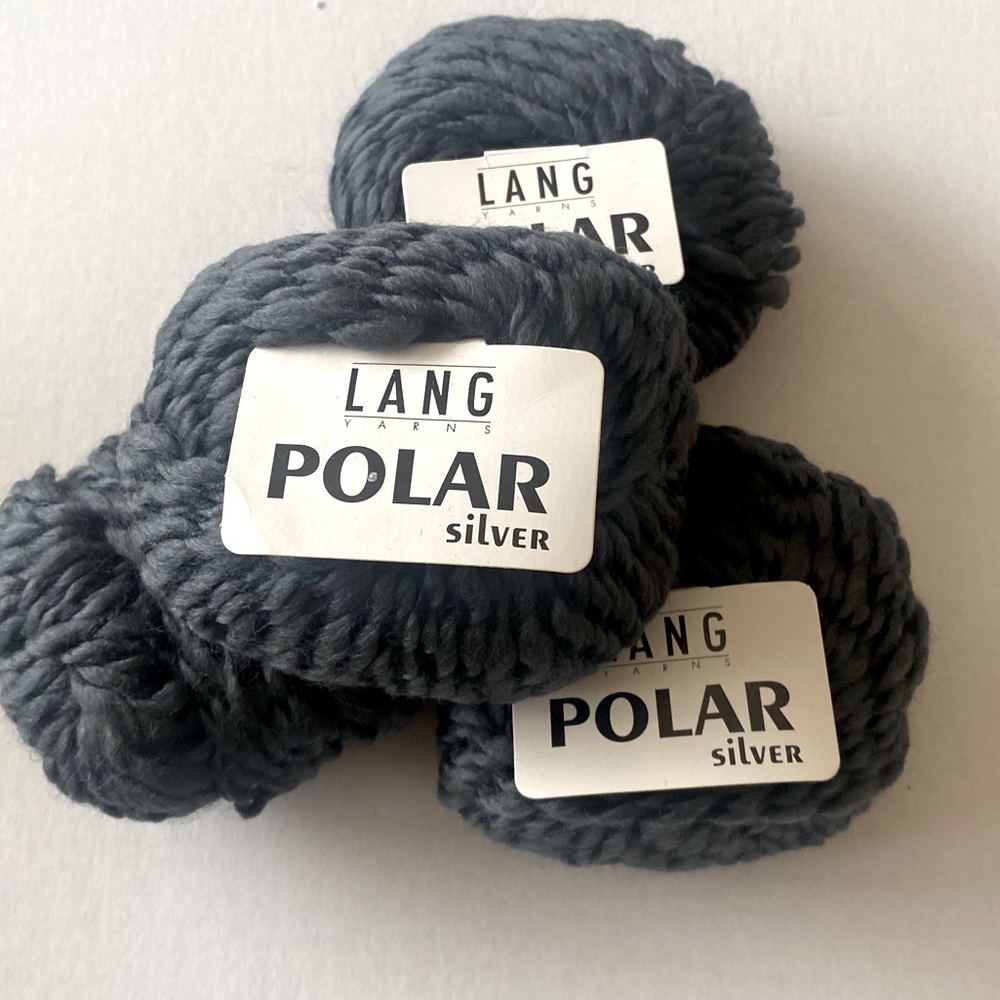 ❤️ Lang Polar Silver Yarn — 3 + 1 skeins
